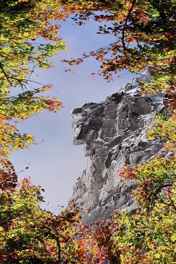 Fall Photograph - Old Man of the Mountain by White Mountain Images