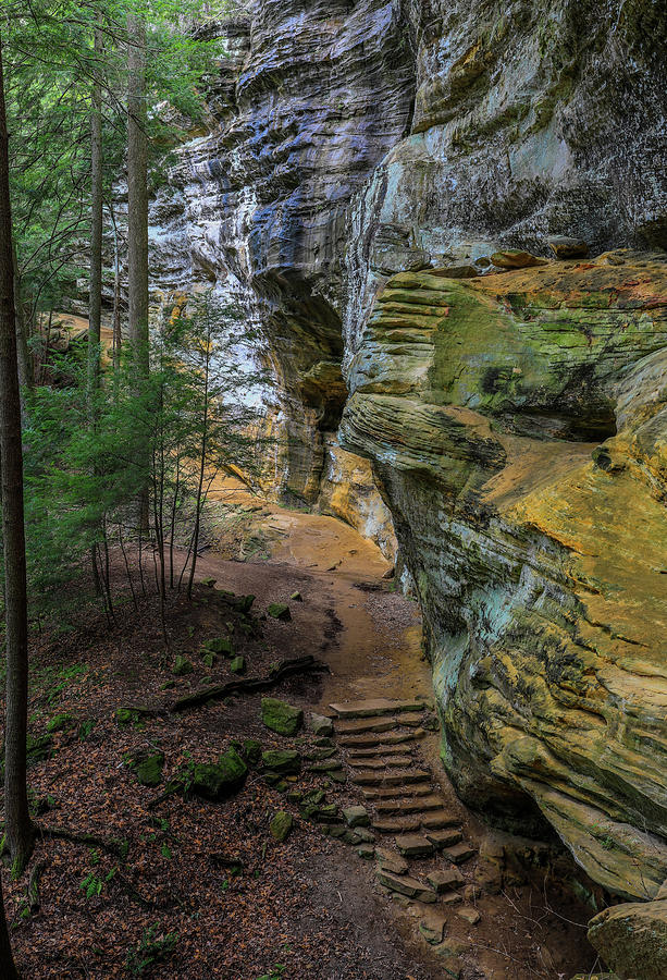 Old Mans Cave Hiking Path Ohio Photograph by Dan Sproul