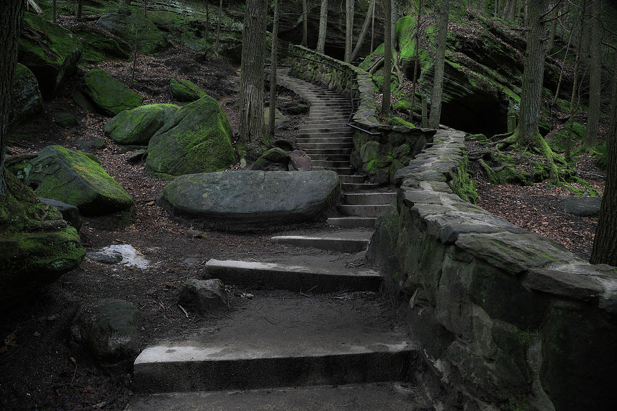 Old Mans Cave Hiking Steps Photograph by Dan Sproul