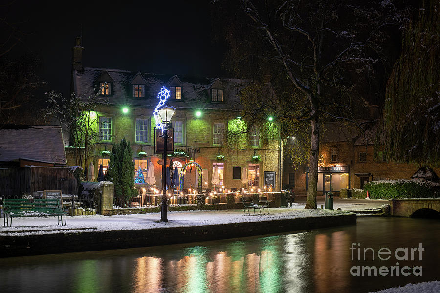 Winter Photograph - Old Manse Hotel Bourton on the Water by Tim Gainey