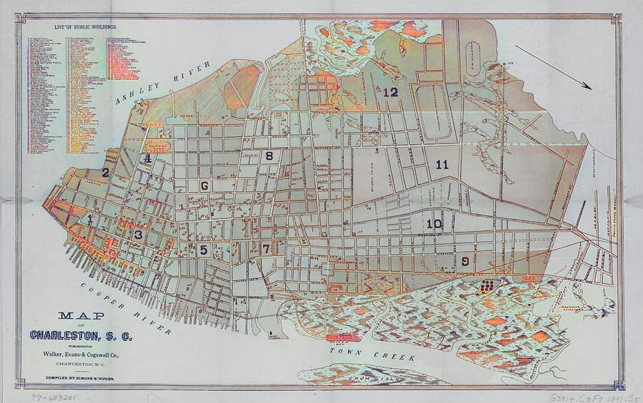 Old Map Of Charleston Digital Art By Generational Images Fine Art America   Old Map Of Charleston Generational Images 