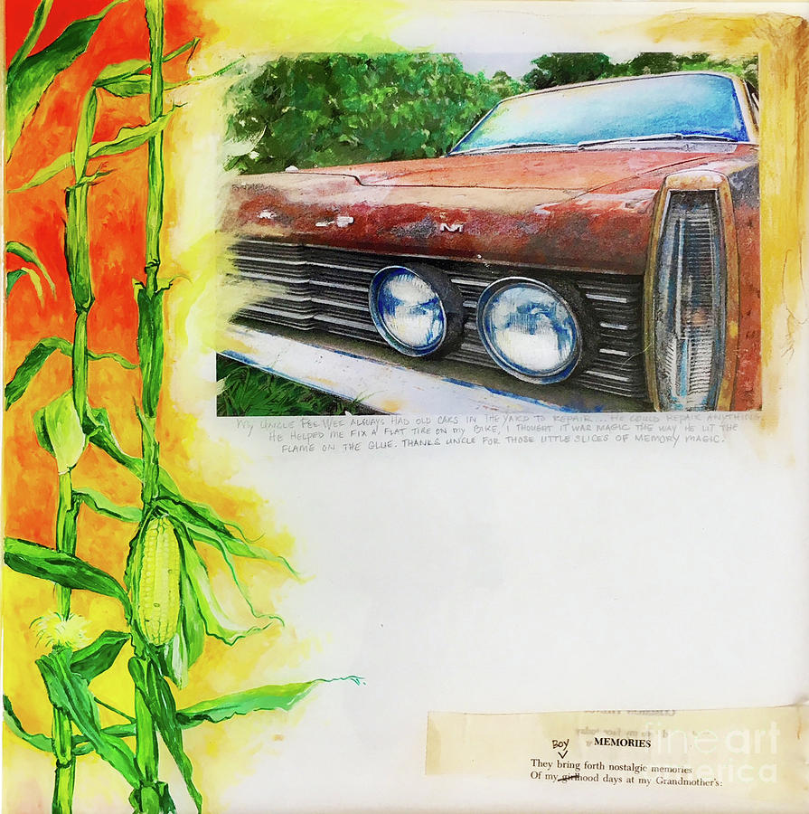 Old Merc #1 Mixed Media by T Brown