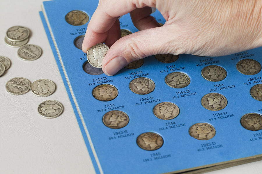 Old Mercury Head Dimes - Coin Collection Series Photograph by Leezsnow