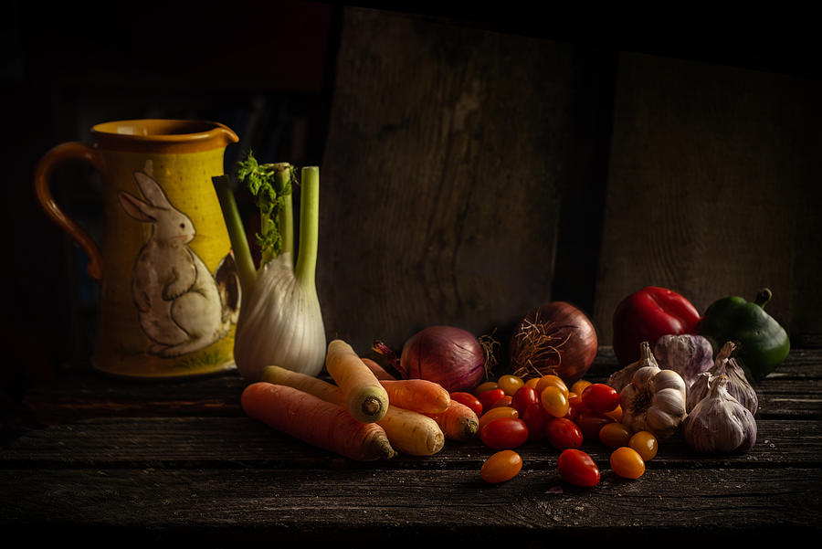 Old Maestra Vegetables Photograph by Jean Gill