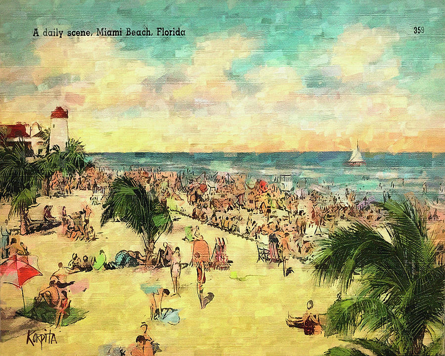 Vintage Miami Beach Florida Postcard