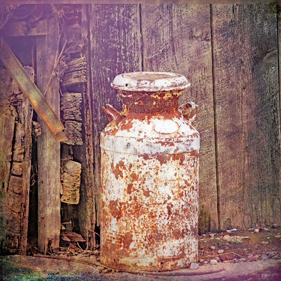 Old Milk Can Photograph by Robert Tubesing Fine Art America