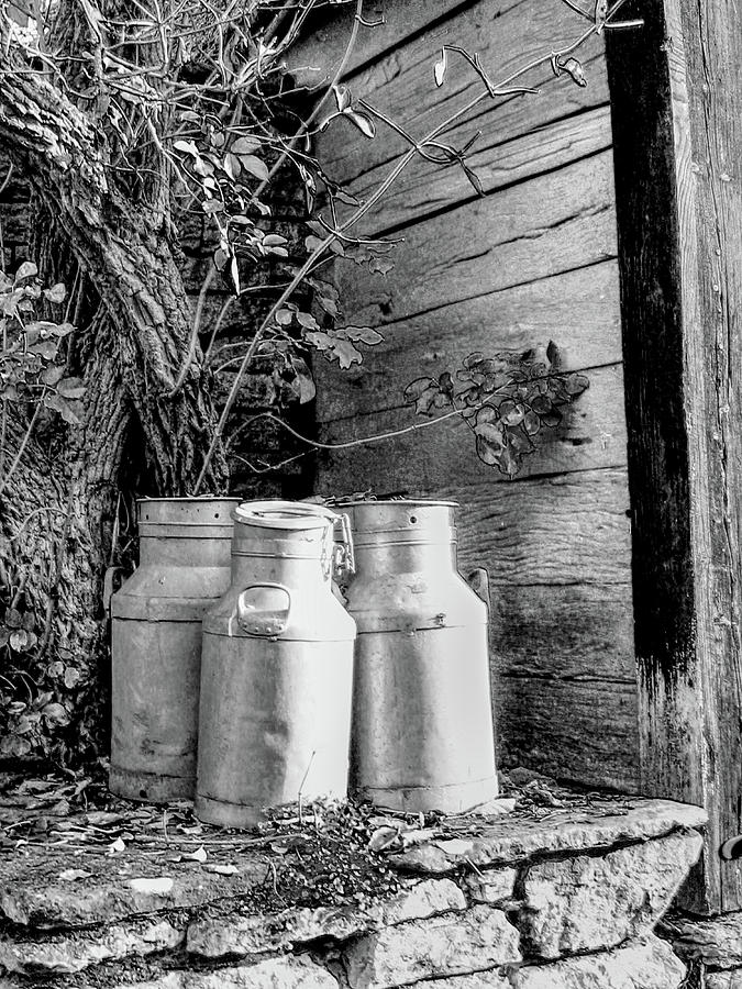 Old Milk Cans Photograph by Elaine Berger