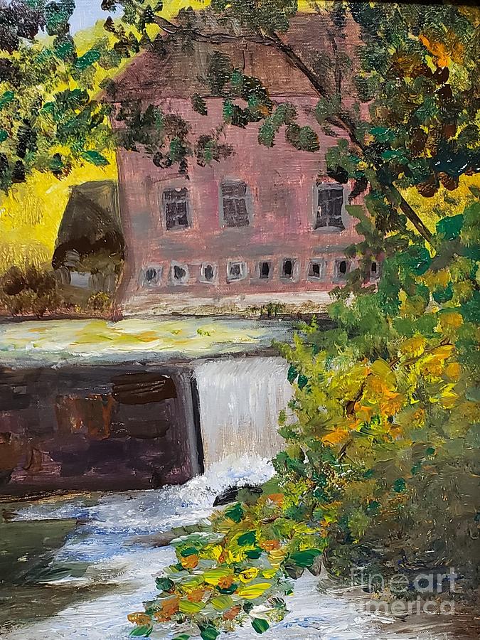 Old Mill in Barton Painting by Donna Walsh