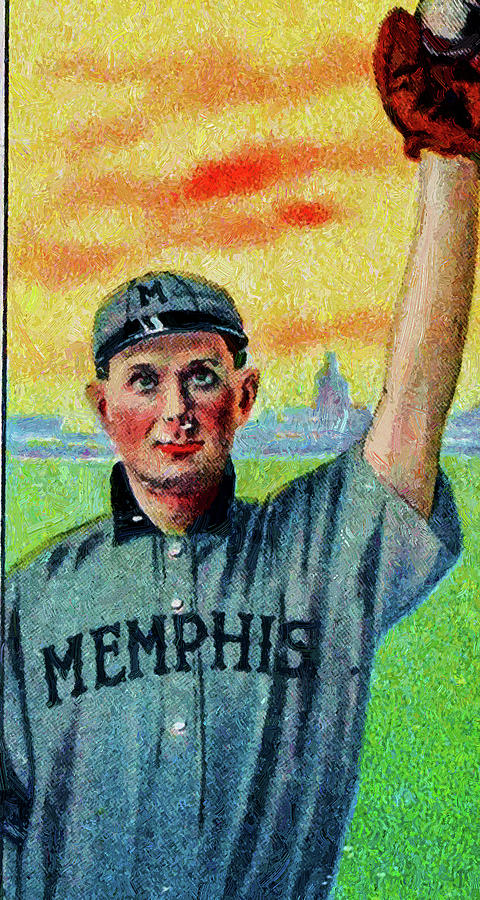 Old Mill Scoops Carey With Name At Top Baseball Game Cards Oil Painting Painting