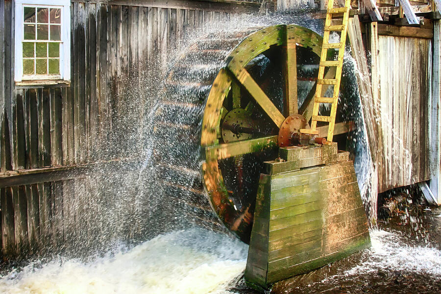 Old mill water wheel Photograph by Tatiana Travelways