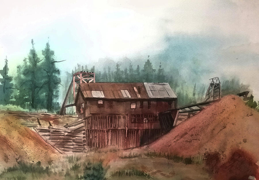 Old Mine in Victor Painting by Martha Lancaster