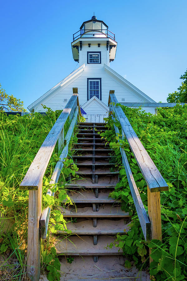 Lighthouse Photograph - Old Mission Point Lighthouse by Kirk Hewlett