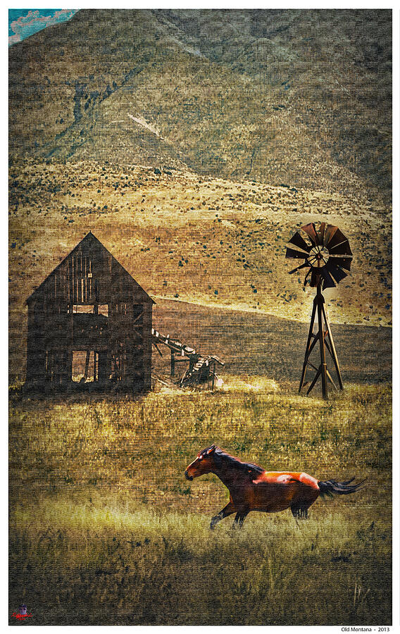 Old Montana Mixed Media by Rogermike Wilson