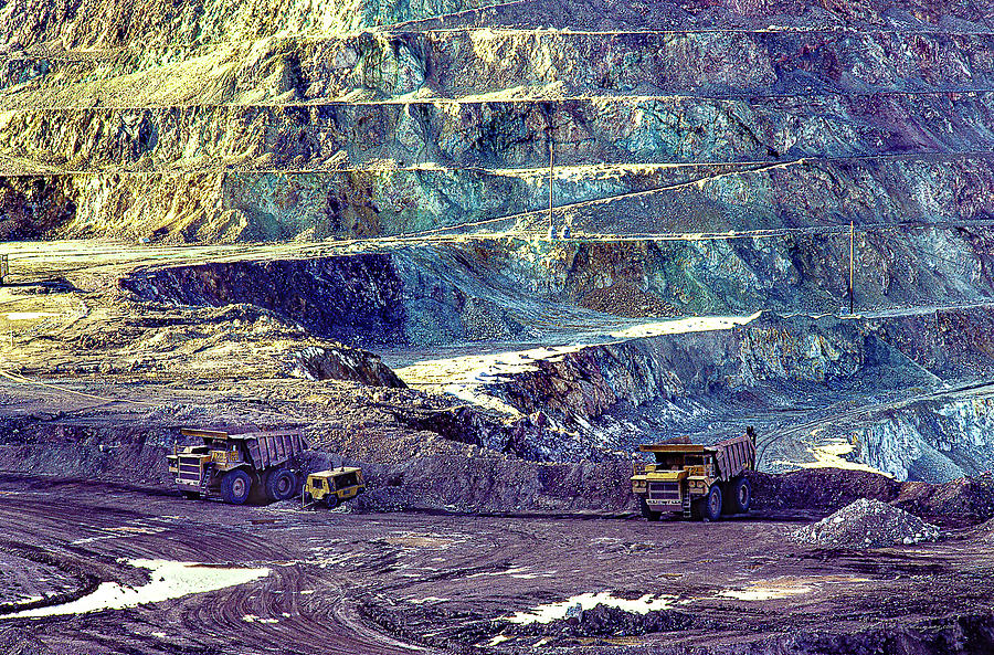 Old Morenci Open Pit Colors Photograph by John A Rodriguez