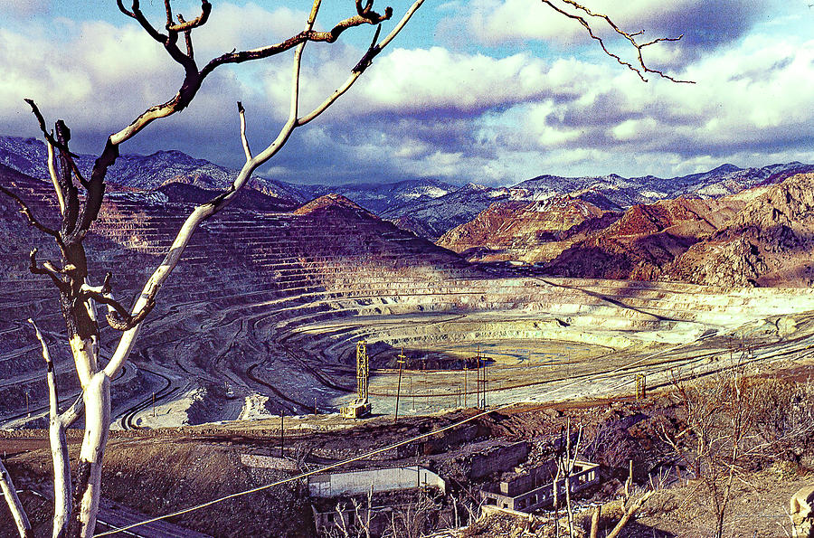 Old Morenci Open Pit Photograph by John A Rodriguez