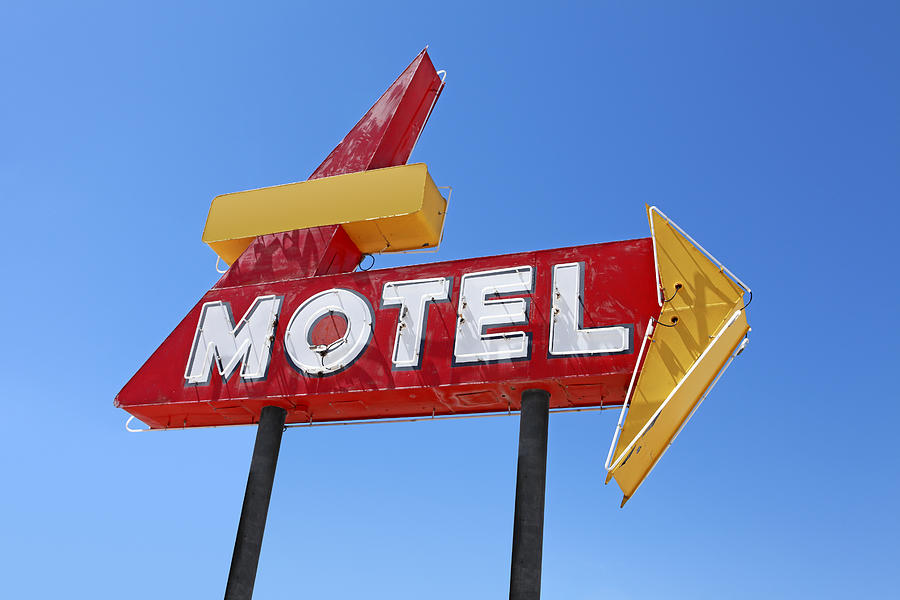 Old Motel Sign Photograph by Dny59