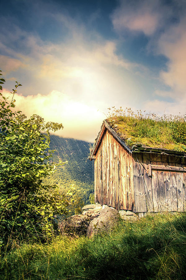 Old Photograph - Old Mountain Cabin by Nicklas Gustafsson