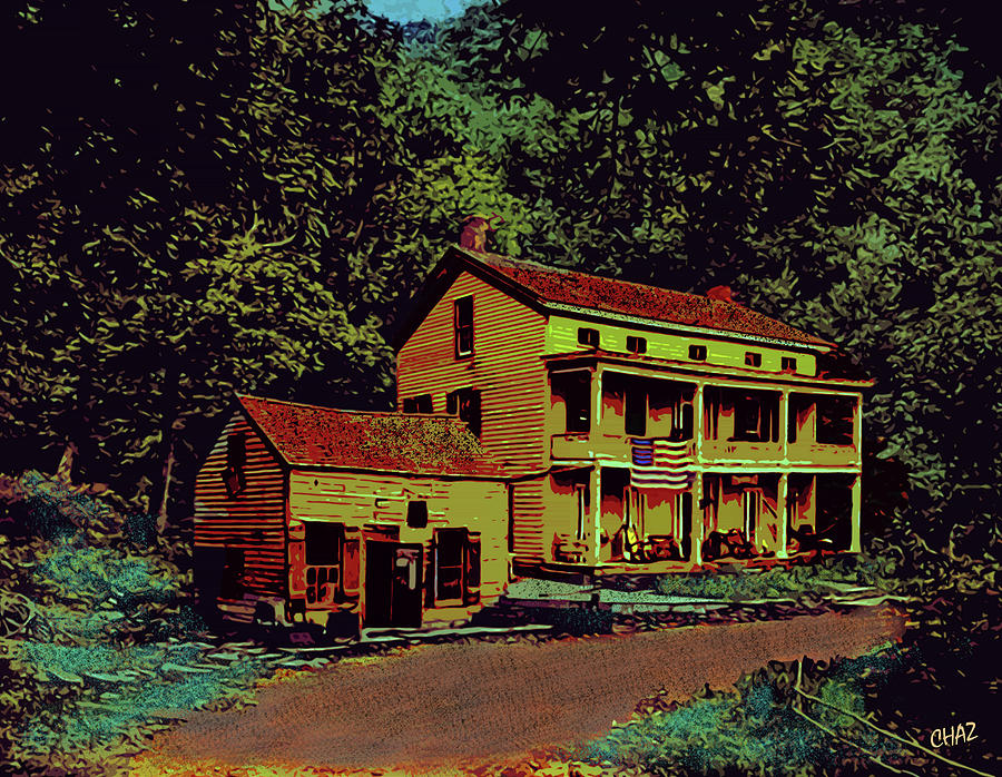 Old Mountain Road Wayside Inn Digital Art by CHAZ Daugherty