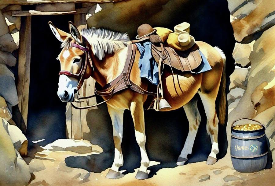 Old Mule Digital Art by James Eye - Fine Art America