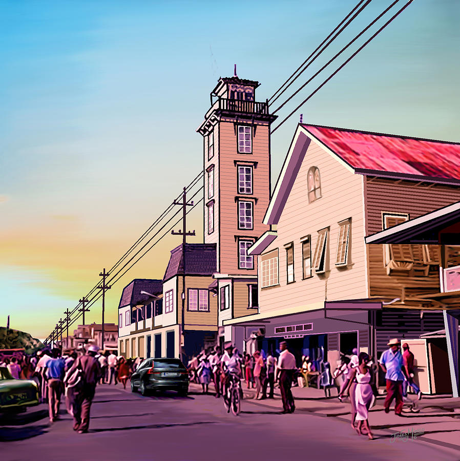 Old New Amsterdam Town Hall Guyana Digital Art by James Mingo - Fine ...