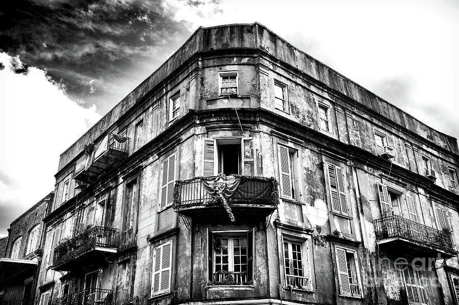 Old New Orleans Monochrome Photograph by John Rizzuto