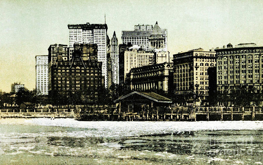 Old New York 1919 - New York from the Hudson - Modified Digital Art by ...