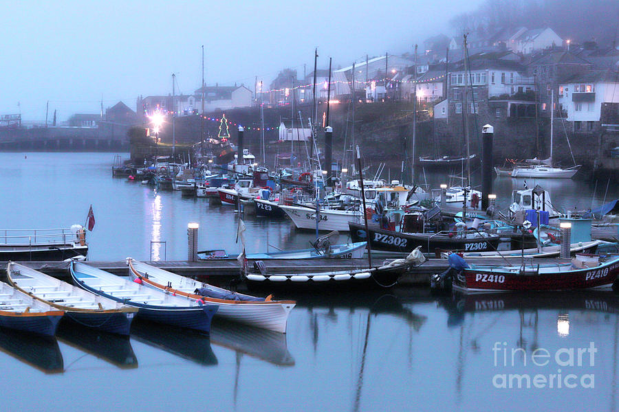 Old Newlyn in the Mist Photograph by Terri Waters