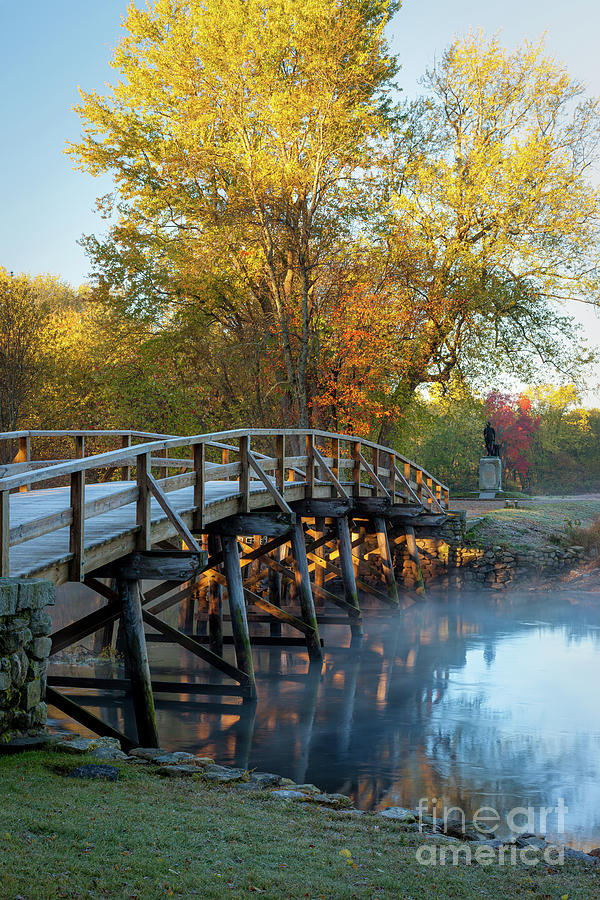 Fall Photograph - Old North Bridge Concord by Brian Jannsen
