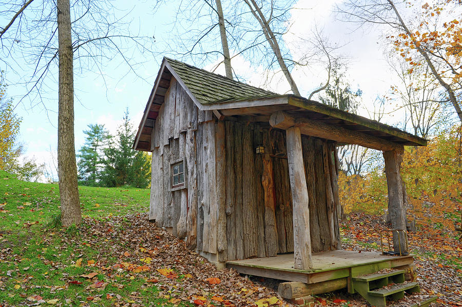 Old One Room Log Cabin Carrol County Indiana Photograph By William Reagan