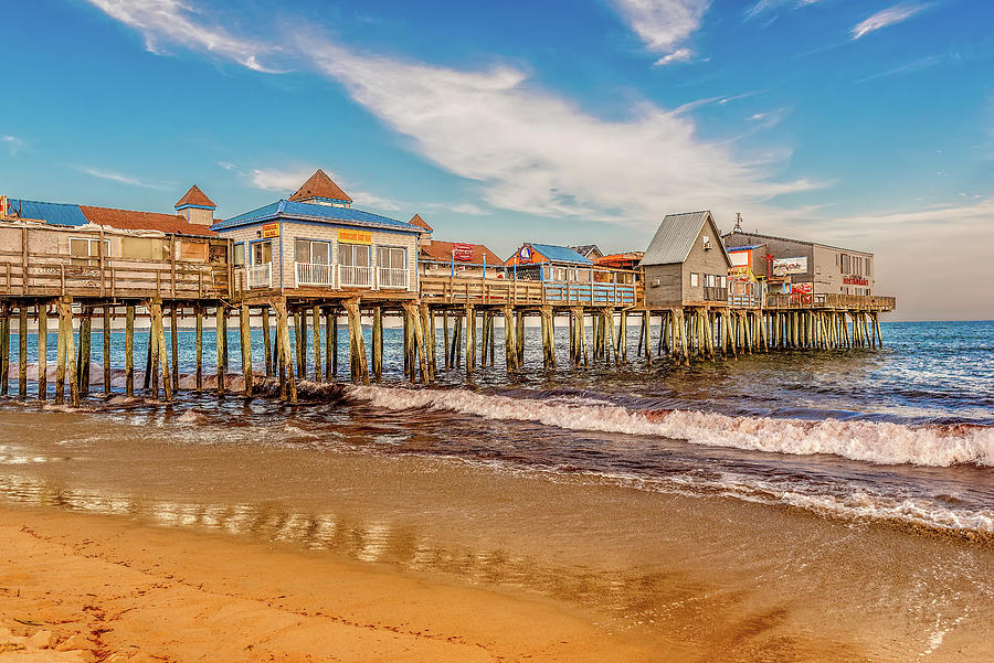 Old Orchard Beach in Maine Photograph by Mitchell R Grosky