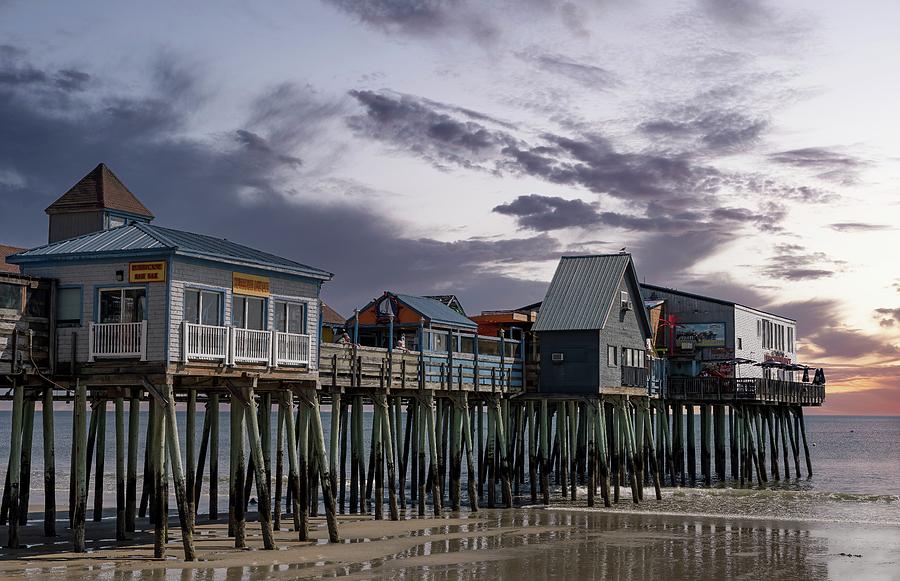 Old Orchard Beach Pier at Sunset Photograph by Mountain Dreams - Fine ...