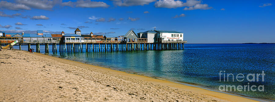 Old Orchard Beach Pier Panoramic Photograph by Olivier Le Queinec