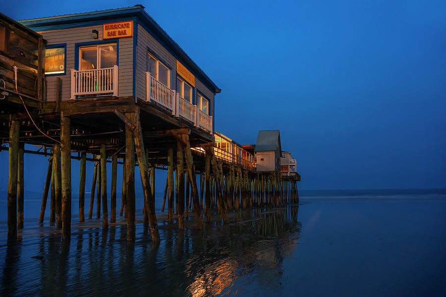 Old Orchard Pier at Twilight Photograph by Andrew Soundarajan