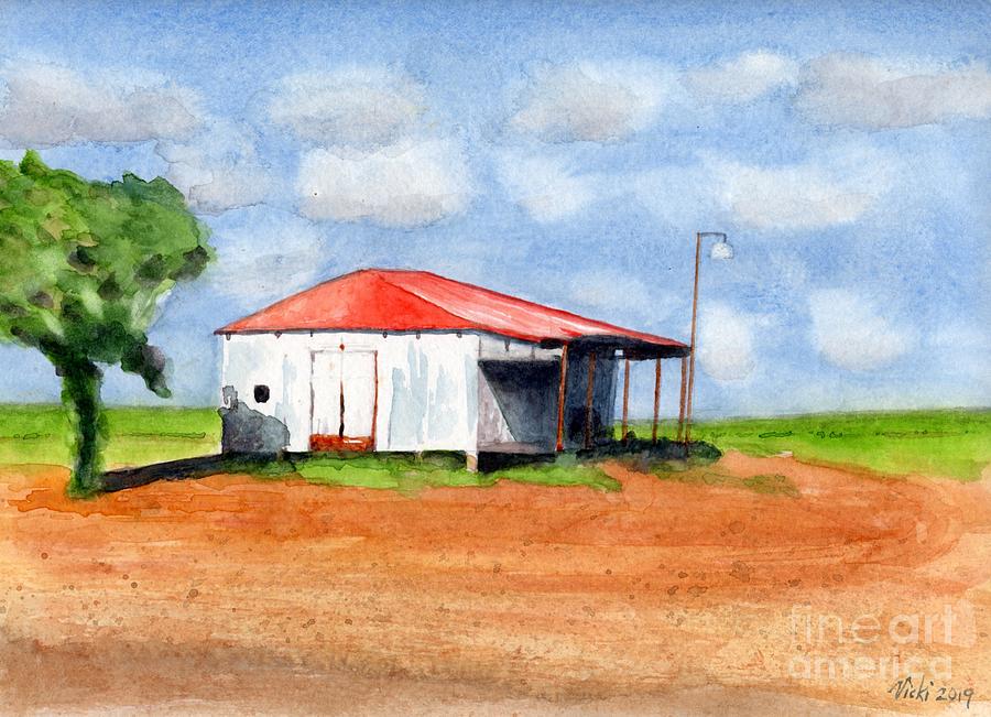 Old Outback Dance Hall Painting by Vicki B Littell