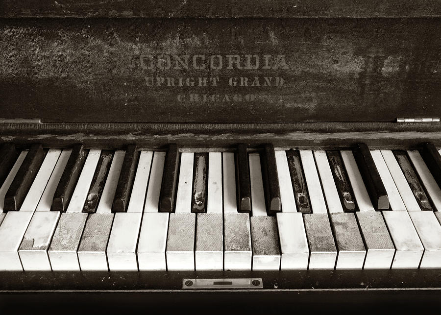 Old Piano Keys Photograph by Jim Hughes