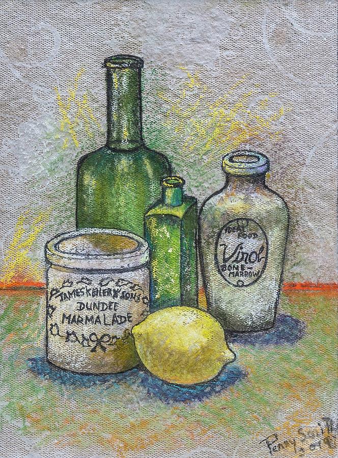 Still Life Painting - Old Pieces by Penelope Jane Smith