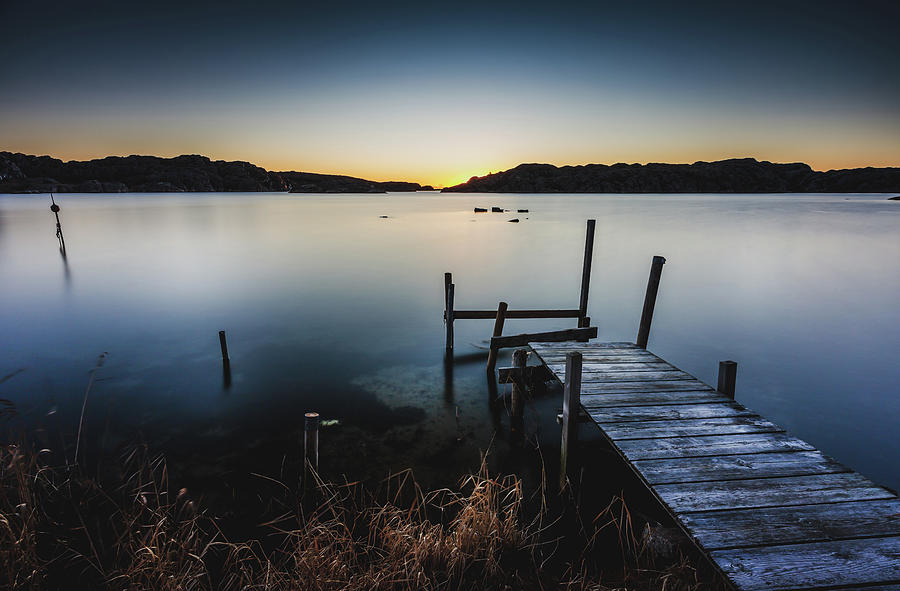 Sunset Photograph - Old Pier After Sunset - Matte Version by Nicklas Gustafsson