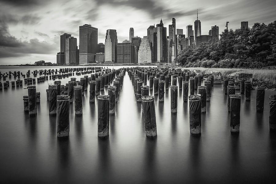 Architecture Photograph - Old pier One - Brooklyn park by Sasha Samardzija