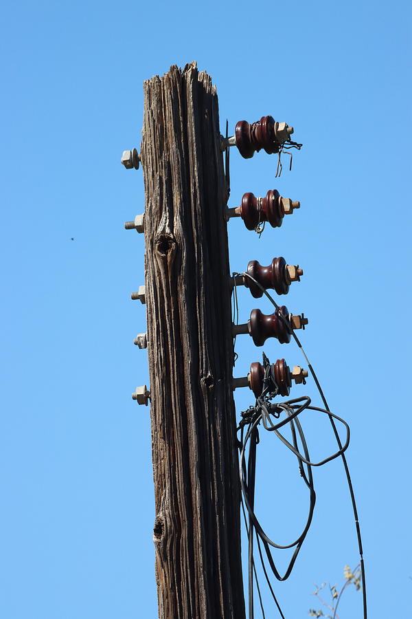 Old Pole Wires And Insulators Digital Art by Tom Janca