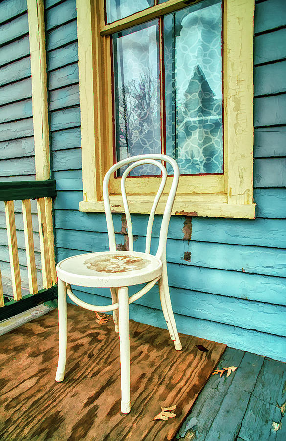 Old Porch In Autumn Photograph by Gary Slawsky