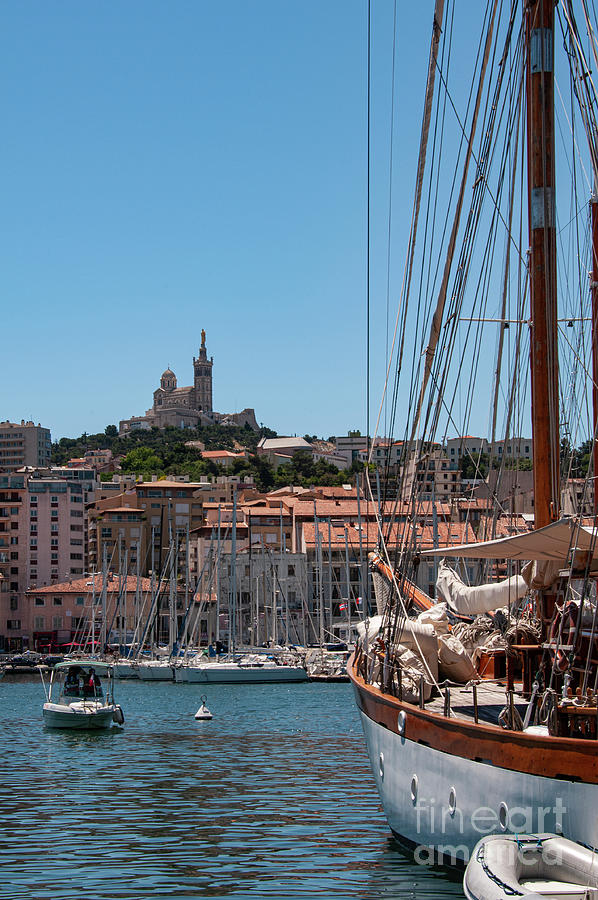 Old Port Harbor in Marseille Photograph by Bob Phillips