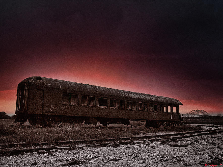 Old Pullman Railcar Corpus Christi, Texas Digital Art by Rene Vasquez