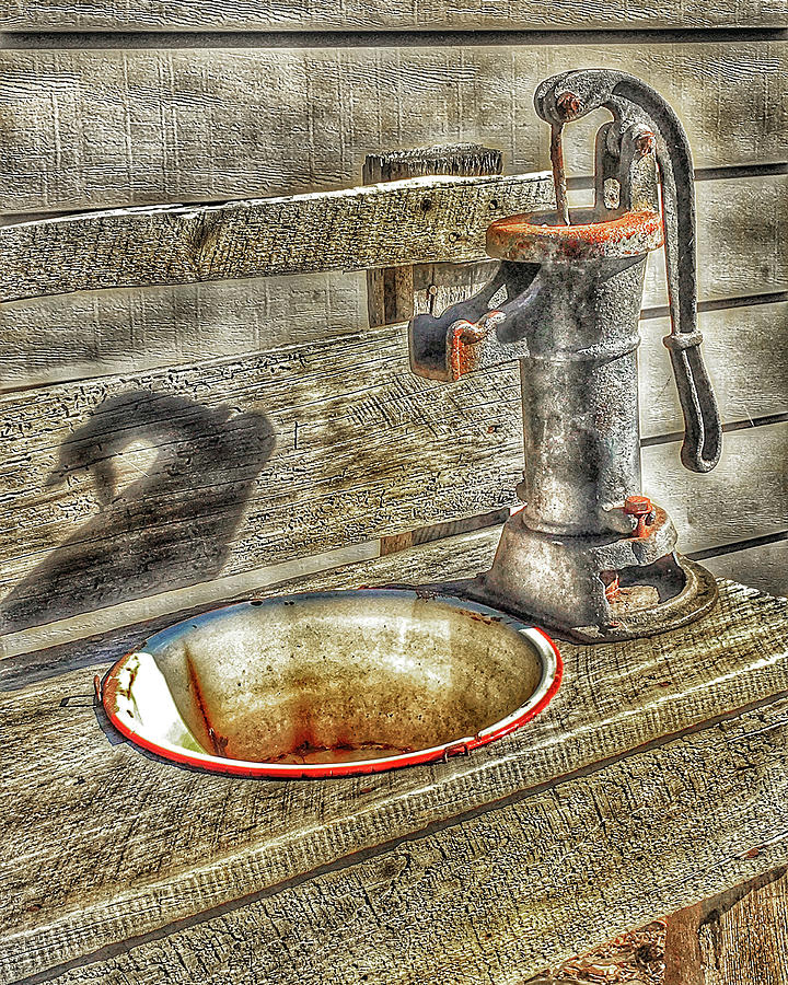 Old Pump And Sink Photograph
