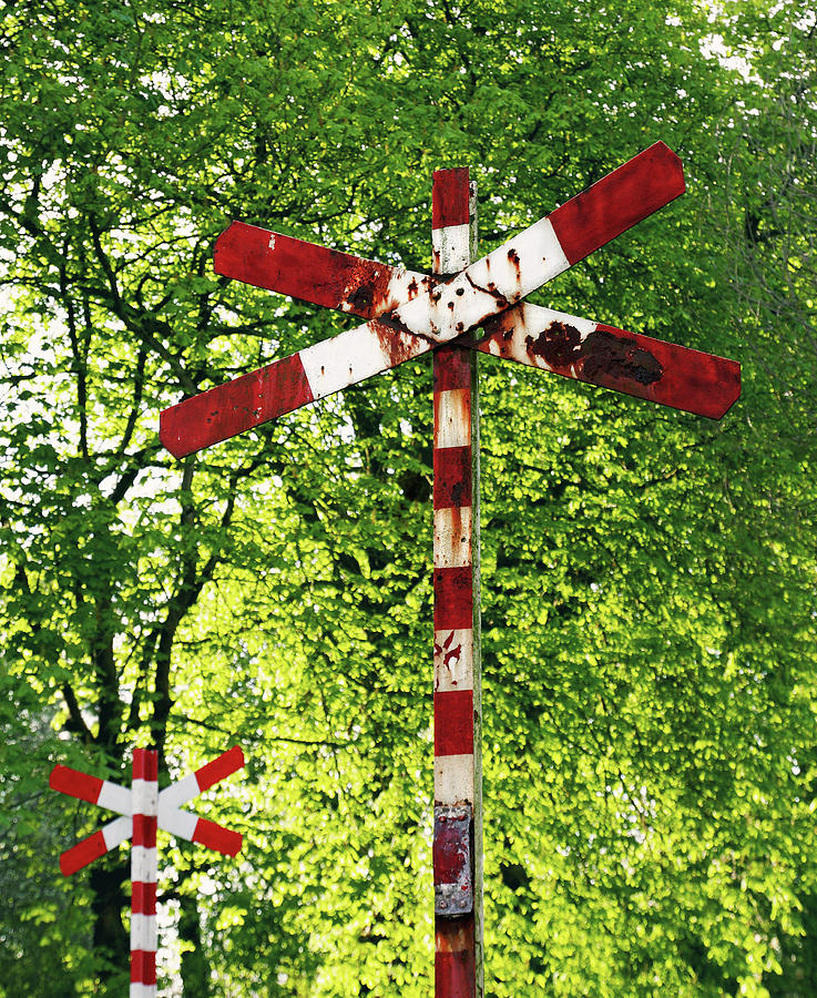 Old Railway Sign Photograph by Maria Meester