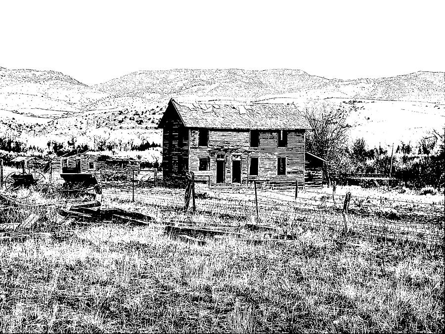 Old Ranch House Drawing by Kevin Heaney