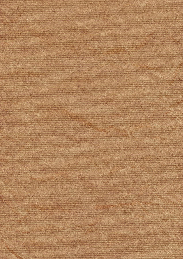 Old Recycle Brown Striped Kraft Paper Hi-Res Texture Photograph by Miroslav Boskov