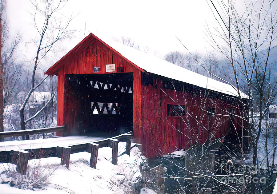 Old Red Covered Bridge Photograph by Scott Cameron