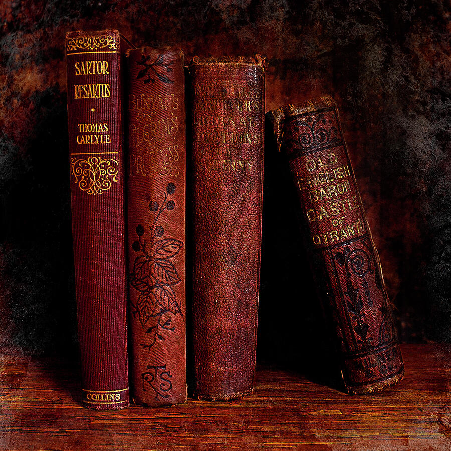 Old Red Books Photograph by Bamalam Art Old Red Books Photograph by Bamalam Art