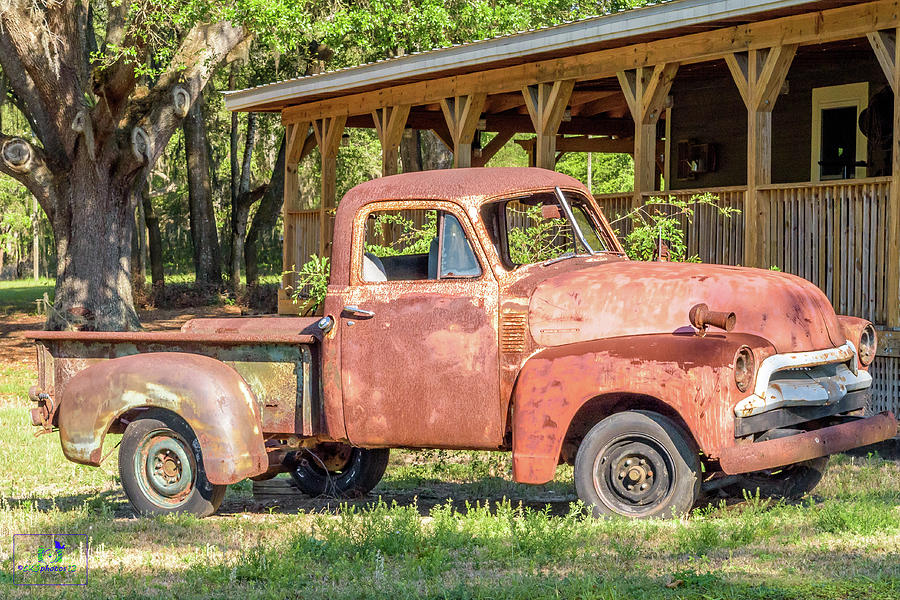 Old Red Truck Photograph by Charlotte Johnson - Fine Art America