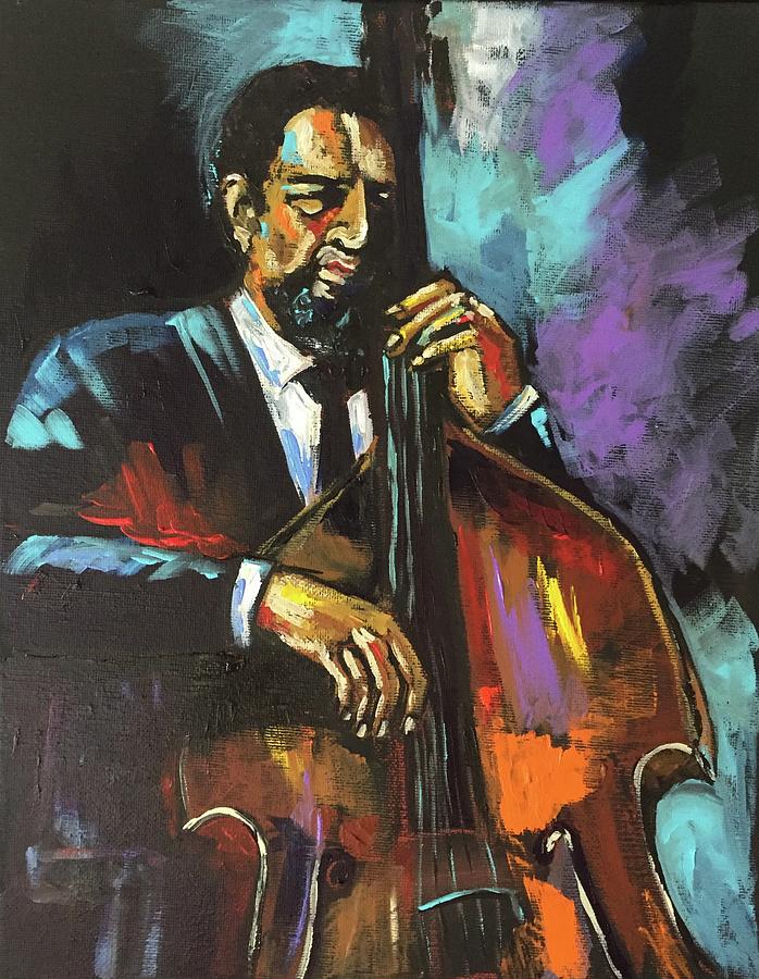 Old Ron Carter Painting by Ellen Lewis